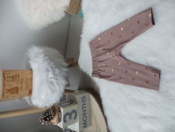 Jolie legging marron taupe a motif Kiabi bébé fille 3 mois 56cm 62cm