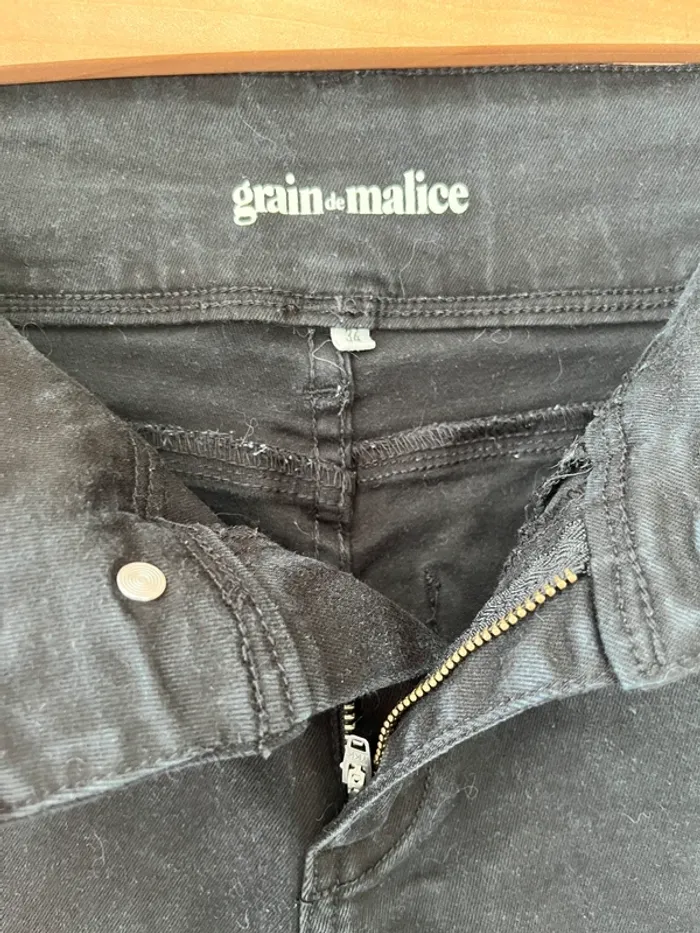 Jean droit noir taille haute Grain de Malice - photo numéro 2