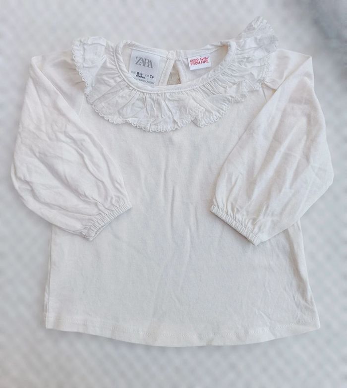 🔸 Adorable Haut Manches Longues - Zara 6 Mois🔸