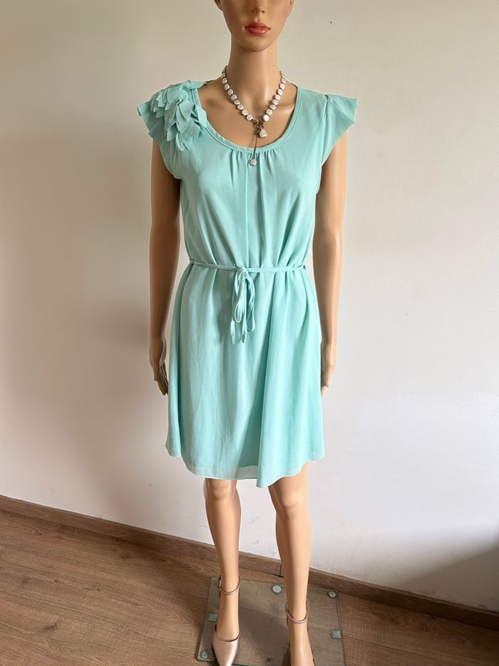Robe verte à manches courtes Molly Bracken taille unique jamais portée - photo numéro 3