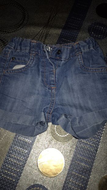 Petit short en jean réglable 18M 81 cm