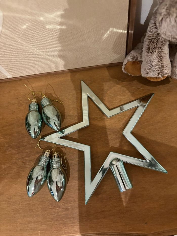 Cimier de sapin de Noël + boules