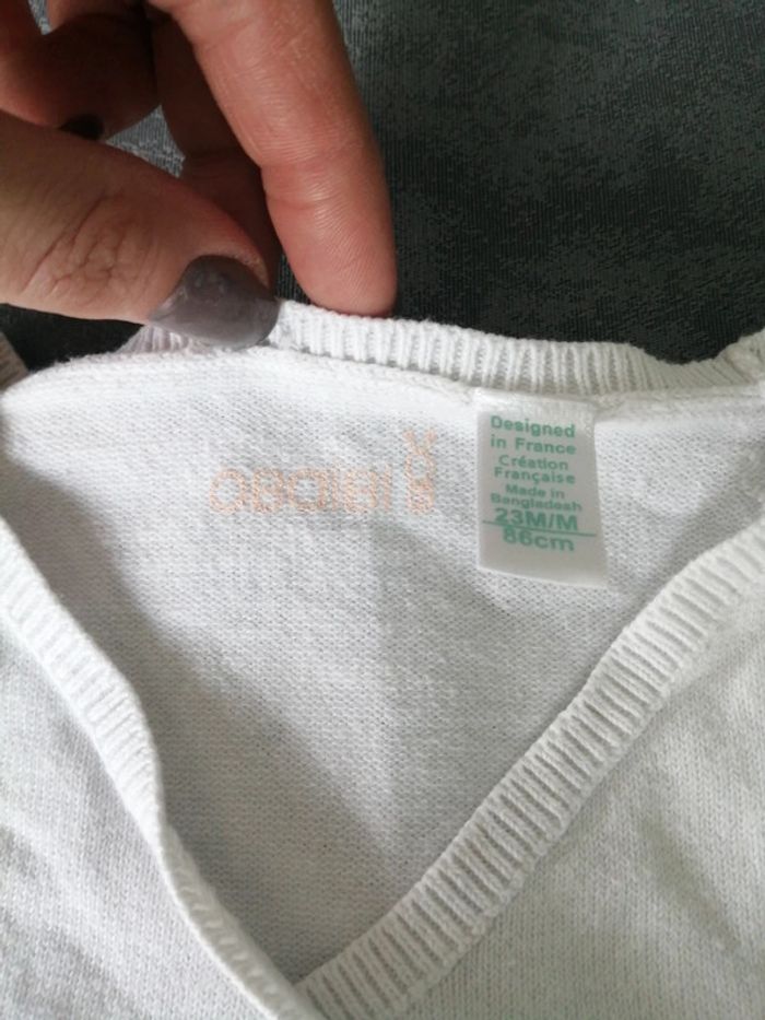 Gilet cache cœur blanc - photo numéro 2