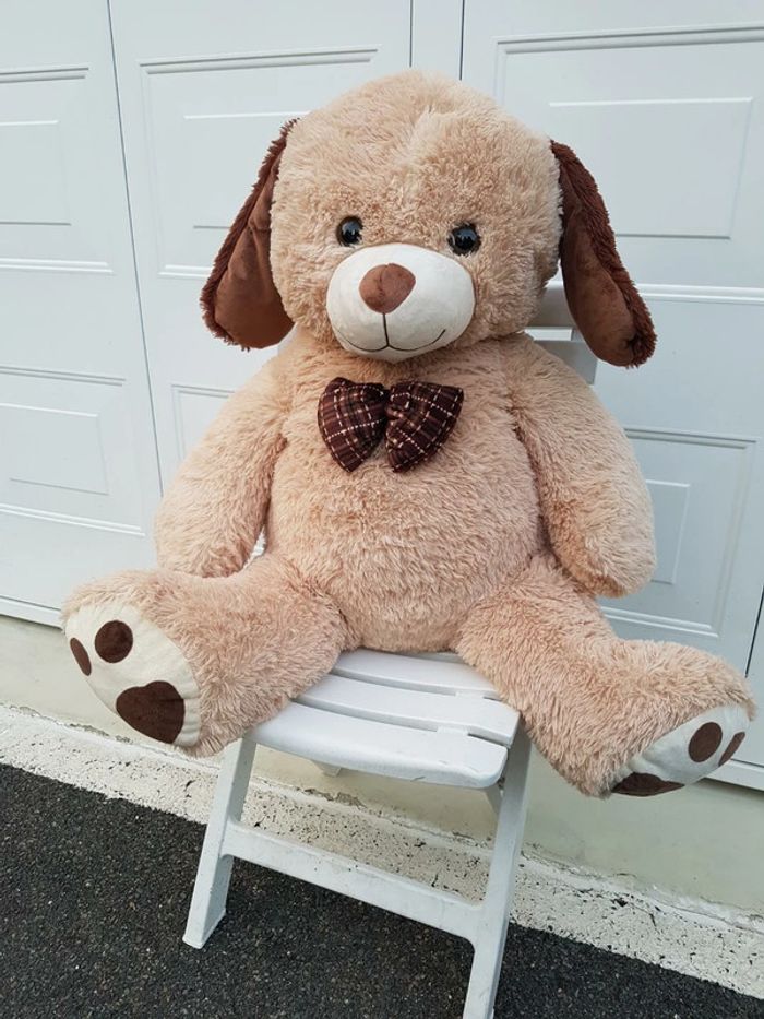 Peluche vintage géante 80 cm chien Max & sax - photo numéro 3