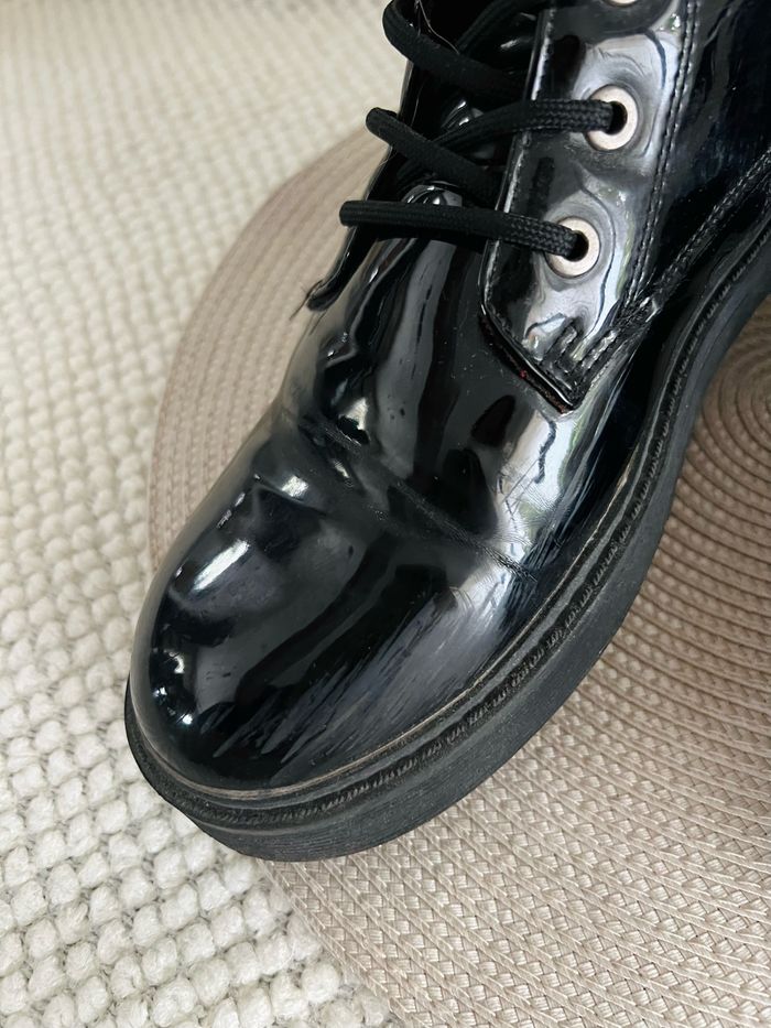 Bottines vernis noir zippées taille 39 La Halle - photo numéro 5