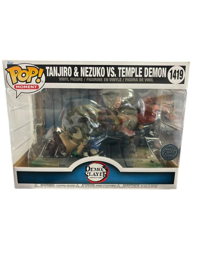 Figurine Funko Pop Moment Demon Slayer Tanjiro et Nezuko Vs Temple Demon 1419 neuf
