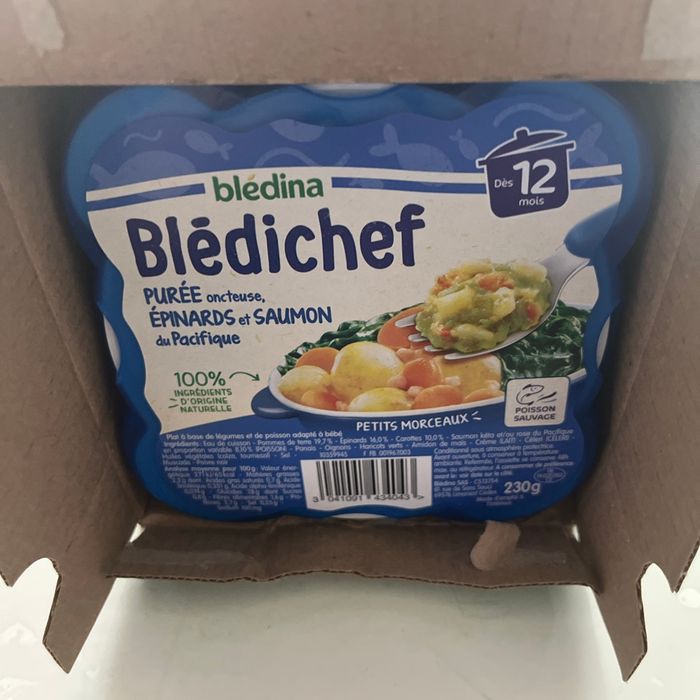 Carton Bledichef purée épinard saumon