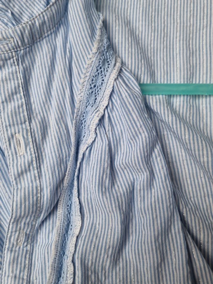 Blouse bleue/blanche - photo numéro 7