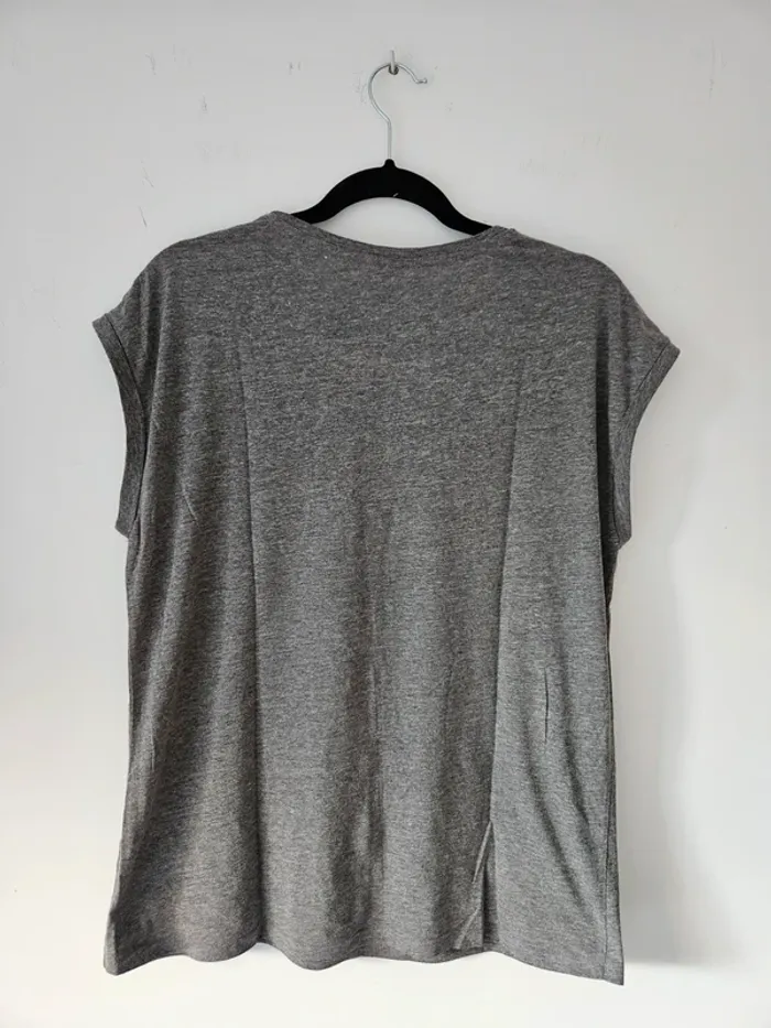 T-shirt gris chat du Cheshire Alice au Pays des Merveilles Undiz taille 38 / M - photo numéro 4