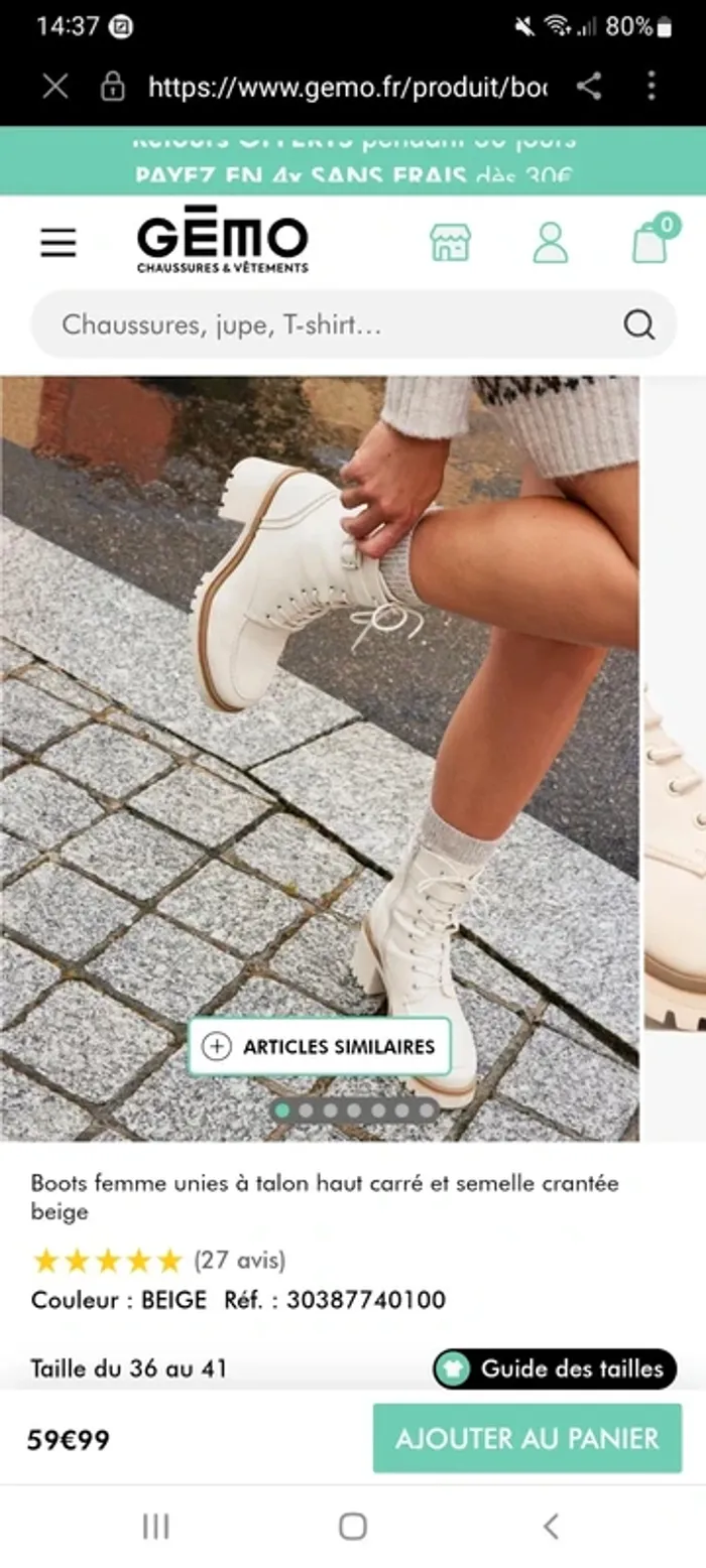 Botte bottines boots 👢 gemo - photo numéro 6