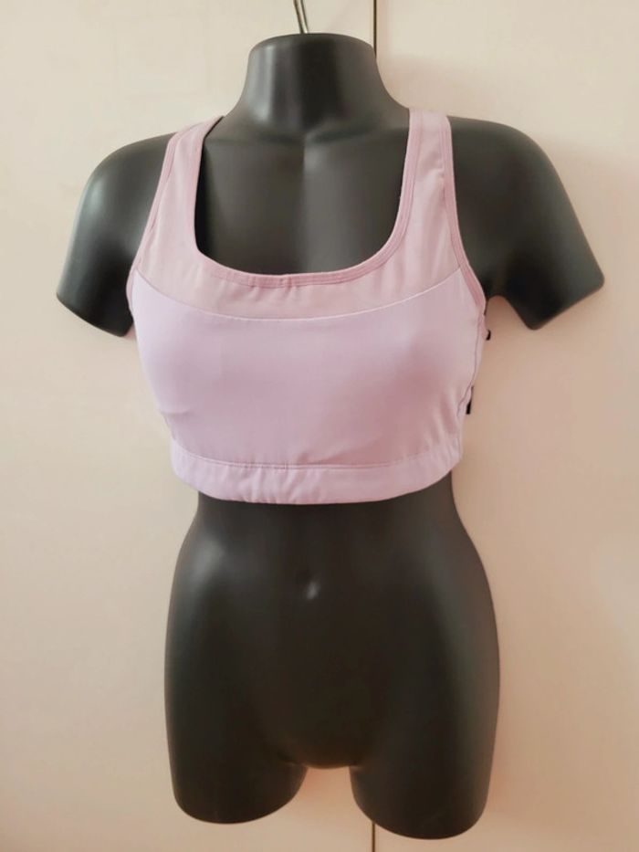 Haut sport brassière top Crivit violet lavande renforts poitrine taille M 38 - photo numéro 3