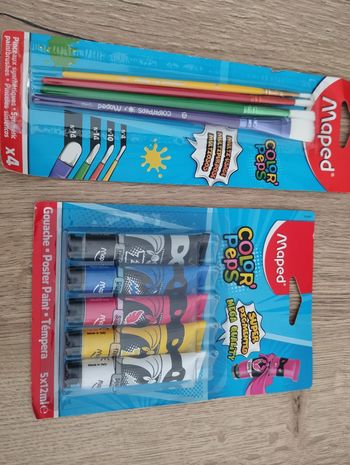Peinture et pinceaux maped neuf