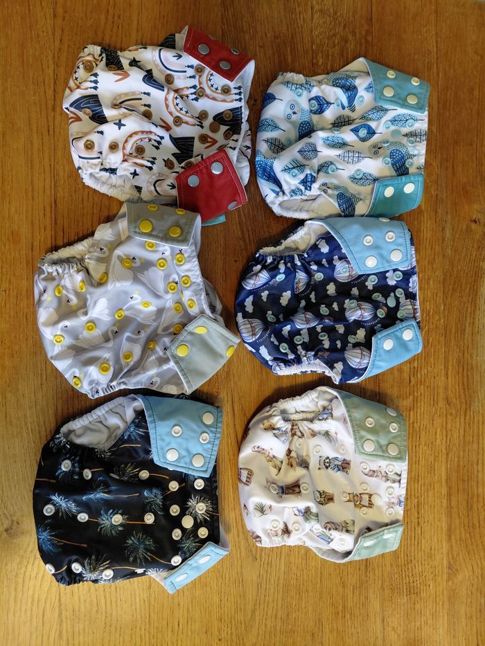 Lot de 6 couches à poche Happy flute à double goussets