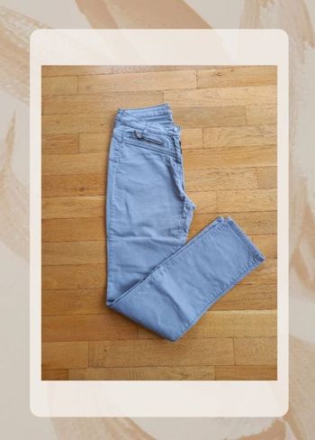 Pantalon coton gris clair taille 40 marque divilune