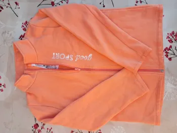 Jolie et confortable veste, intérieur molletonné, abricot, fermeture eclair - T 8 ans - Decathlon