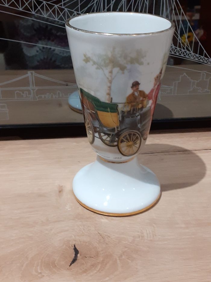 Mazagrand Porcelaine de Limoges décor charette et personnages - photo numéro 2