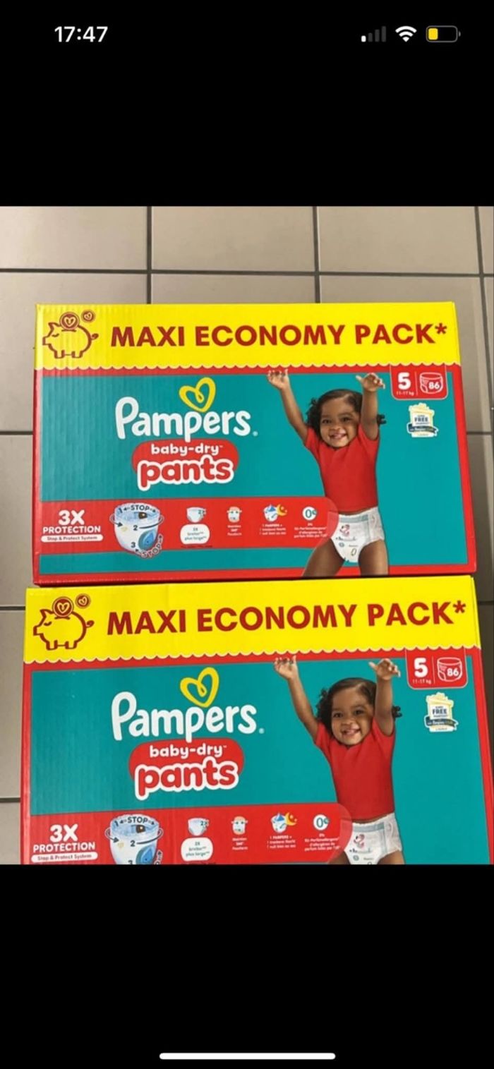 Couche bébé taille 5 pants