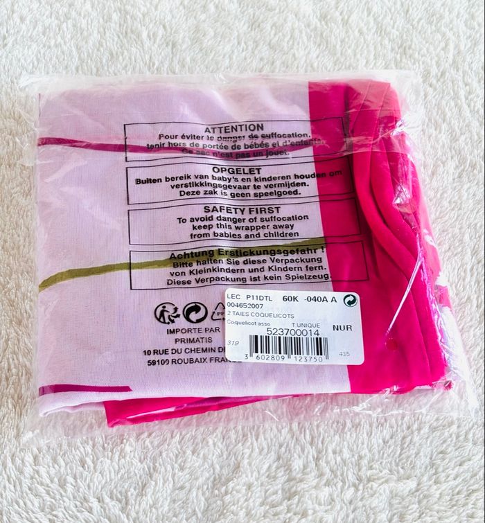 Lot 2 taies d’oreiller motifs coquelicots - photo numéro 6