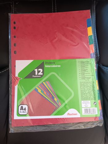 Lot de 12 intercalaires