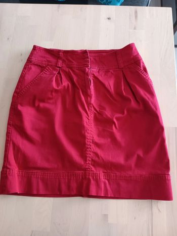 Jupe droite rouge 36