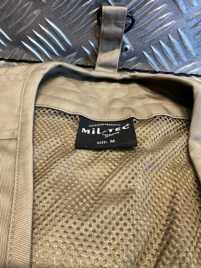 Veste gilet sans manche reporter kaki 14 poches coyote mil-tec 10701104 taille m neuf - photo numéro 2
