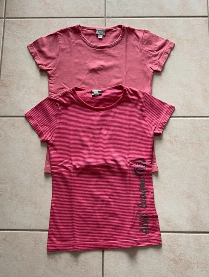 tee-shirt rose 8 ans