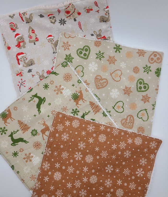 Serviette de table noel fait main - photo numéro 2