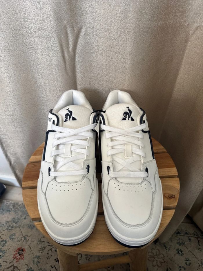 Baskets Le Coq Sportif blanches & bleu marine – Taille 42 neuves - photo numéro 5