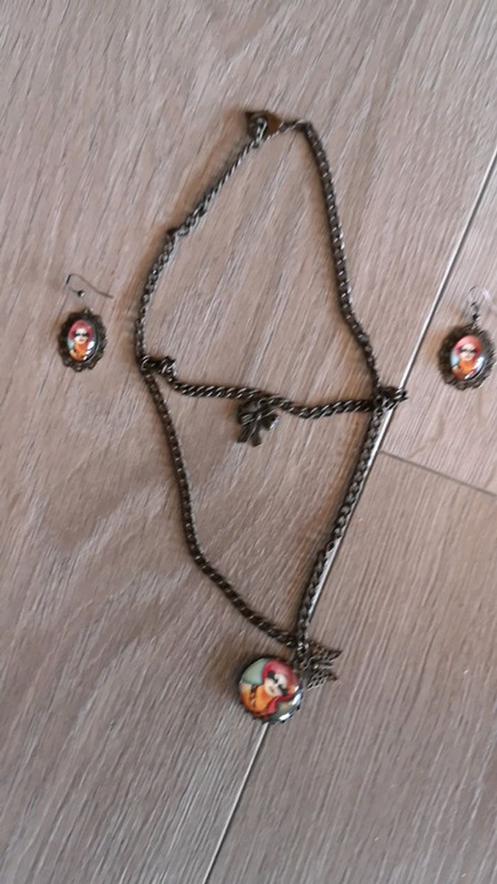 Jolie parure collier boucles d'oreilles - photo numéro 5