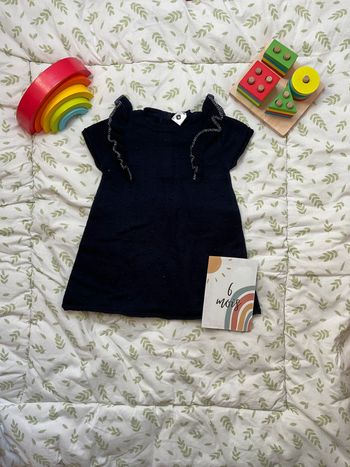 robe sans manches bleu marine 6 mois grain de blé