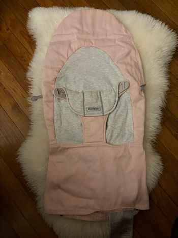 BabyBjörn  house pour Transat – Rose & Gris (coton jersey ultra confort)