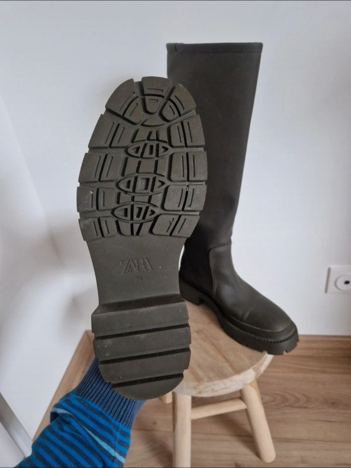 Bottes kaki femme Zara Pointure 40 - photo numéro 5