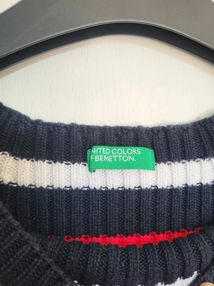 Pull épais col rond Benetton taille XS - photo numéro 3