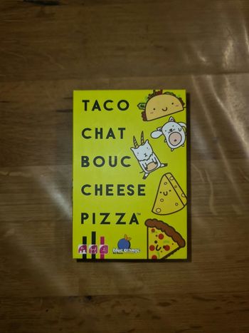 Proche du neuf Jeu de cartes Taco Chat Bouc Cheese Pizza des éditions Blue Orange