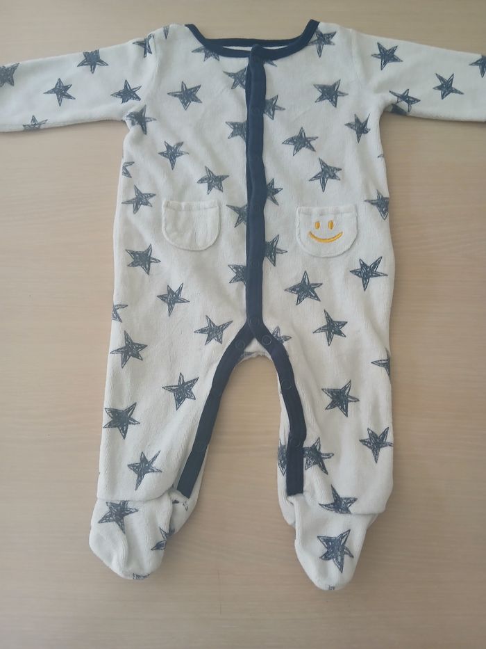 Pyjama garcon d hiver en coton taille 3 mois marque gemo - photo numéro 2