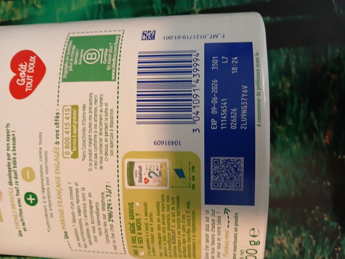 🍼 Lot de 6 boîtes de lait Blédilait 1er âge (BLEDINA ) - photo numéro 7