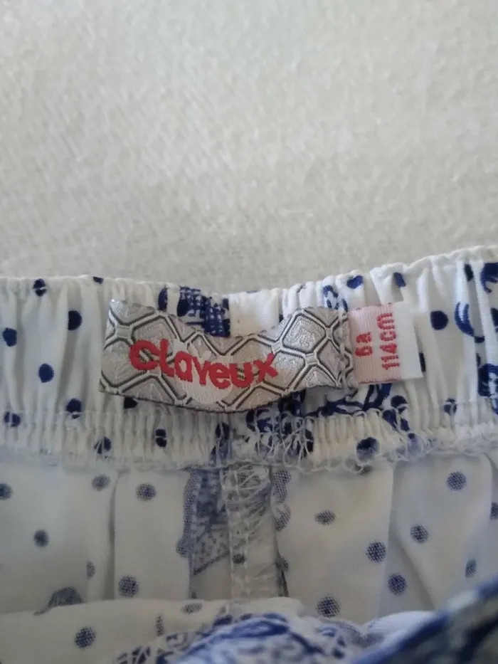 Pantacourt Fille Fleuri bleu - photo numéro 3