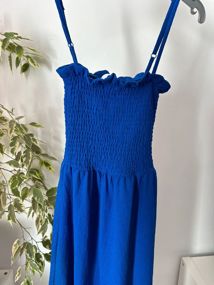 Robe bleu h&m mi longue - photo numéro 2
