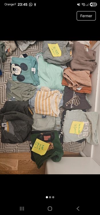 Lot de vêtements 9mois