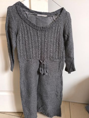 Robe en laine grise, excellent état, taille s