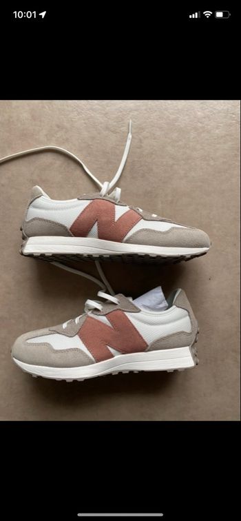 Baskets sneakers new balance 327 blanches et roses taille 38,5