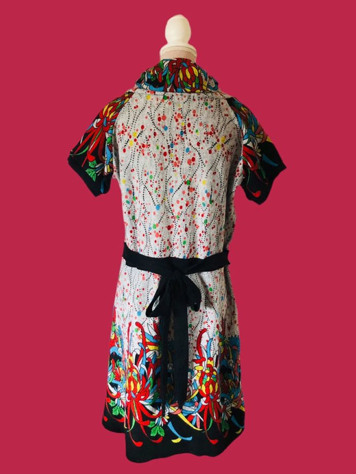 🩶🌹Robe d’automne gris multicolore Smash original multicolor dress🌹🩶 - photo numéro 5