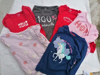 Lot de 6 t-shirts manches longue 36 mois