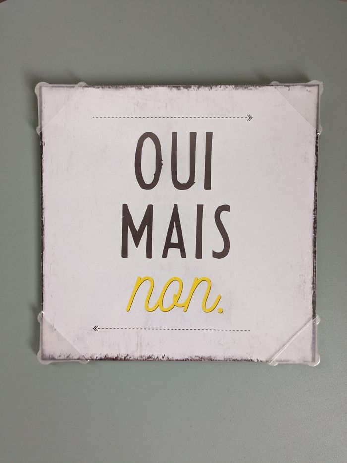 Plaque 20x20 oui mais non - photo numéro 2