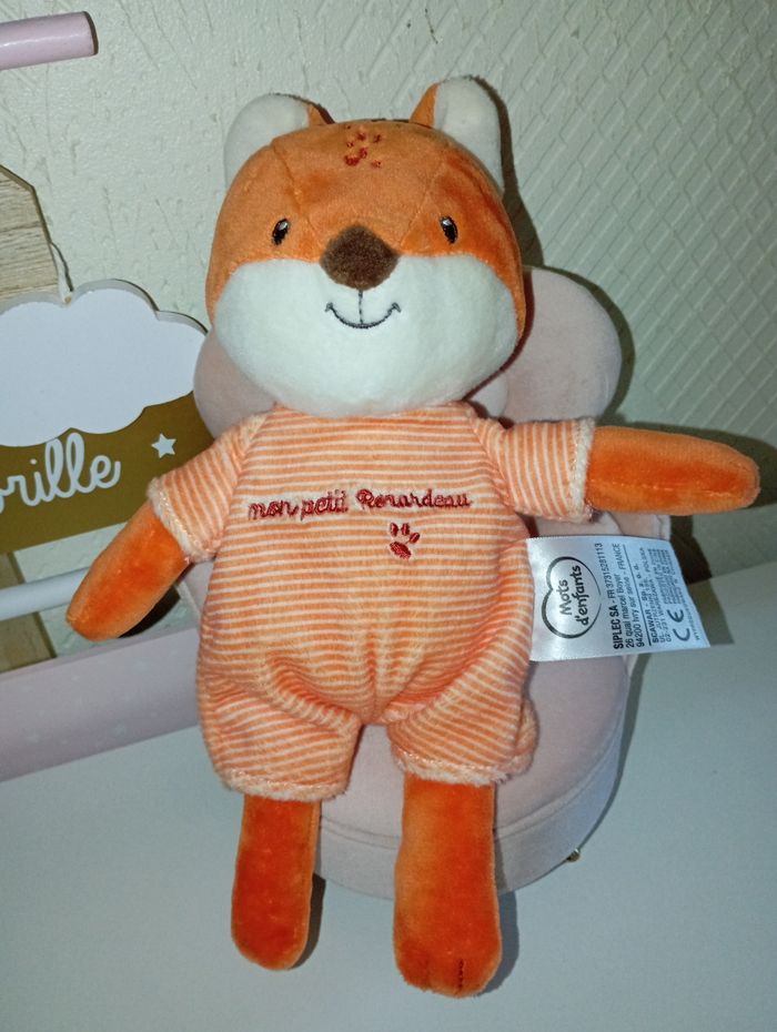 Peluche renard mon petit renardeau mots d'enfants - photo numéro 3