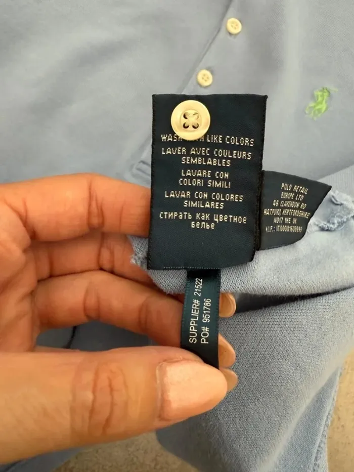 Polo Ralph Lauren femme bleu clair taile M très bon état - photo numéro 11