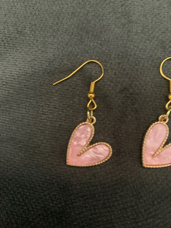 boucles d'oreilles cœur - photo numéro 2