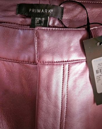 Pantalon rose métallisé simili cuir Primark Taille 38 Neuf