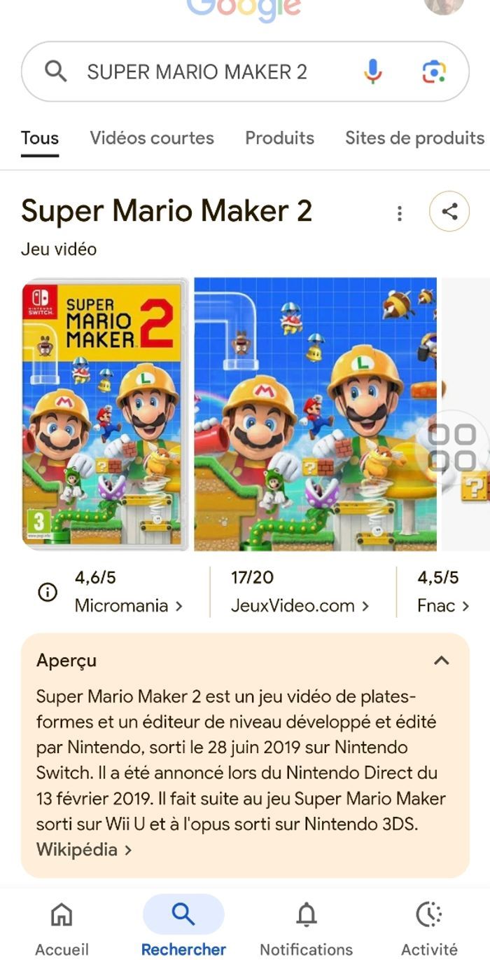 JEUX NINTENDO SWICH SUPER MARIO MAKER 2 DATE DE SORTIE 28 JUIN 2019 - photo numéro 7
