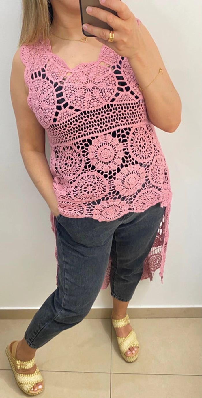 Tunique D’Eté En Crochet Taille M